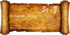 Sztanek Zita névjegykártya
